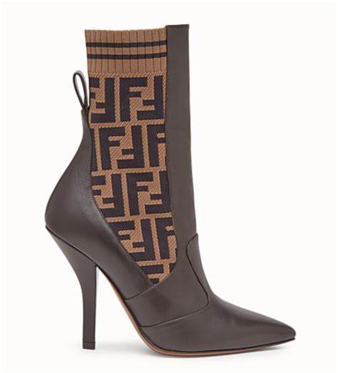 women's fendi ankle boots|Fendi thigh high sock boots.